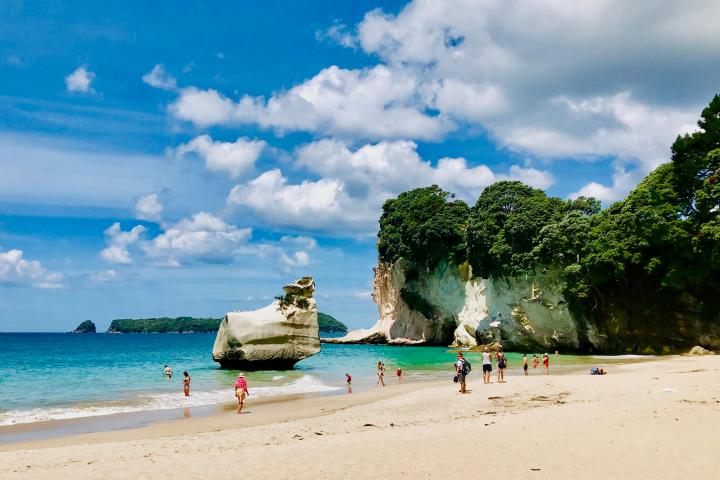 people at the beach at Coromandel Day